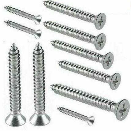 No.6 A4 MARINE GRADE STAINLESS STEEL COUNTERSUNK SELF TAPPING SCREWS