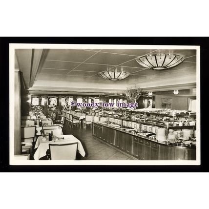 f1375 - German Ferry - Deutschland - The Buffet - postcard