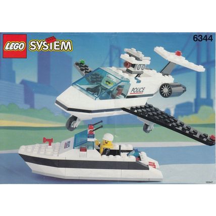 Lego 6344 Police patrouille de port avec plan 100 % Complet voir scan