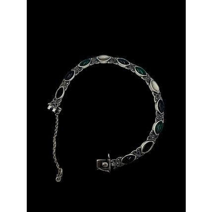 Marcasite Women's Jewelry Bracelet Vintage Sterling Silver and Multi Gemstone