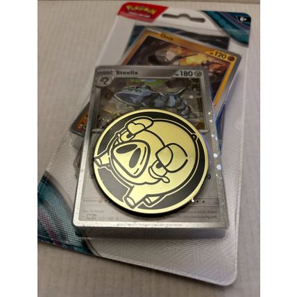 New Pokemon Steelix/Onix Twilight Masquerade Blister Pack + Coin