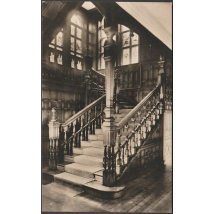 Staircase, Civil Defence School, Easingwold, Yorkshire, 1952 - RP Postcard