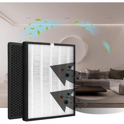 4 Sets True HEPA Replacement Filters for Alexapure Breeze AP-B102 and 3049 Air C