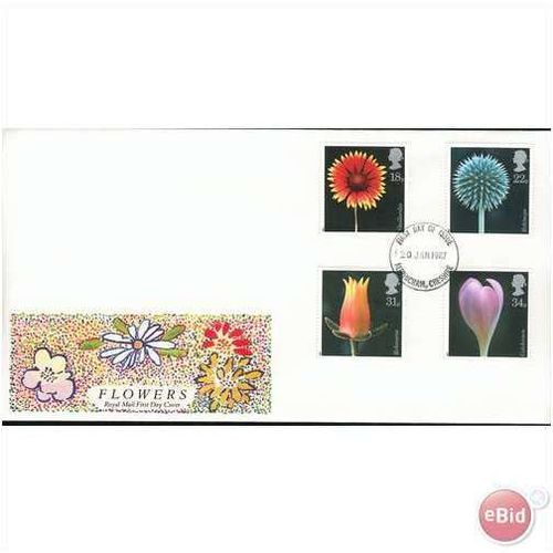 GB FDC 1987 - Flowers (mint) Cheshire