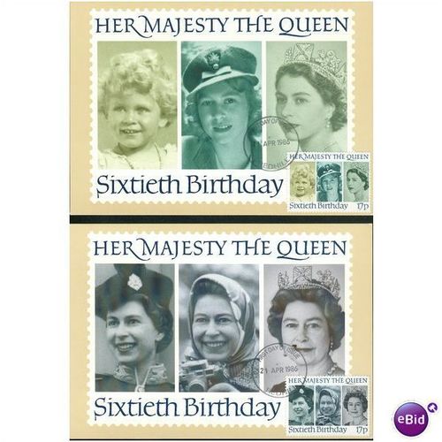 GB PHQ + FDI 1986 - 60th Birthday Queen Elizabeth 11 (2