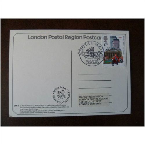 1985 350 Years Royal Mail LPR 6d Postcard special cancellations Helicopter