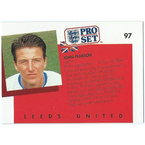 1990/1991 Pro Set Footbal - #97 - John Pearson