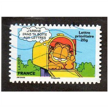 FRA 2008(55c) 'GARFIELD- LYING IN LETTERBOX ' FINE USED (EBID20843)