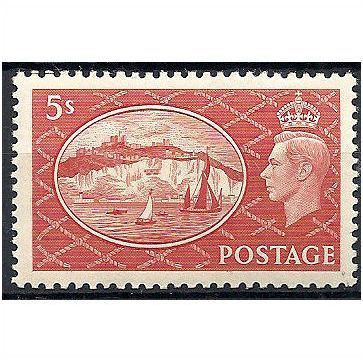 1951 SG510 5/- Red Unmounted Mint (gum crease) . . .
