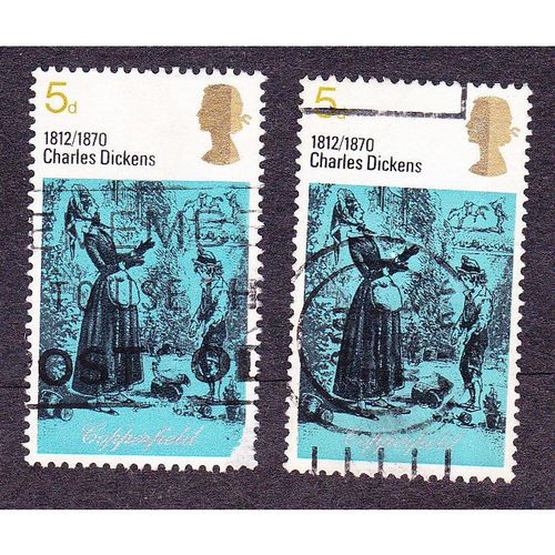 1970 Literary Anniversaries. 5d Value, Charles Dickens. Copperfield. Fine Used