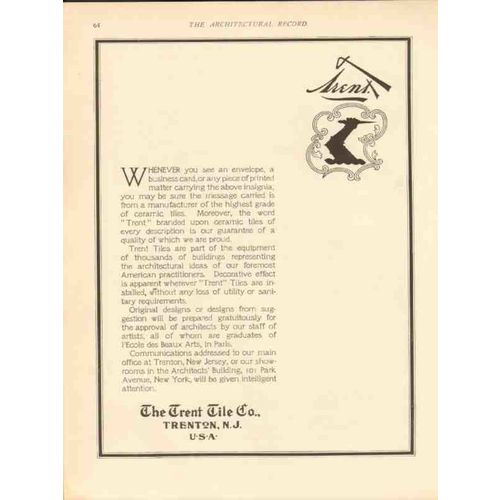 trent tile co 1913 artists lecole des beaux arts designs vintage ad
