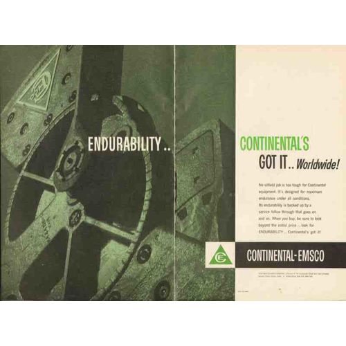 continental-emsco company 1962 endurability oil equipment vintage ad
