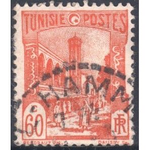 Tunisia 1934 - 60c red - Mosque Place, Halfaouine, Tunis - used
