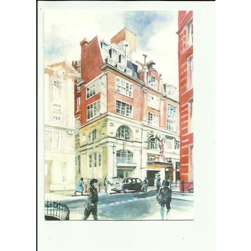 LONDON Knightsbridge Basil Street Hotel Art Postcard