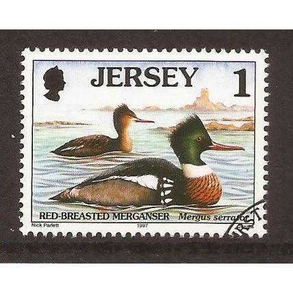 1997 Jersey, Sea Birds, Red-breasted Merganser, Fine Used Stamp, SG No. 774#2