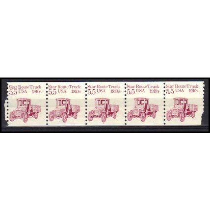 2125 5.5c Star Route Truck Fine MNH Dry Gum PNC 1/5 X0389
