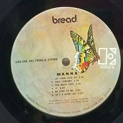 Bread ‎– Manna - Vinyl Record LP Album (P7)