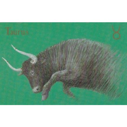 Taurus Bull Zodiac by Queen Elizabeth II Military Guards Famous Painter Postcard