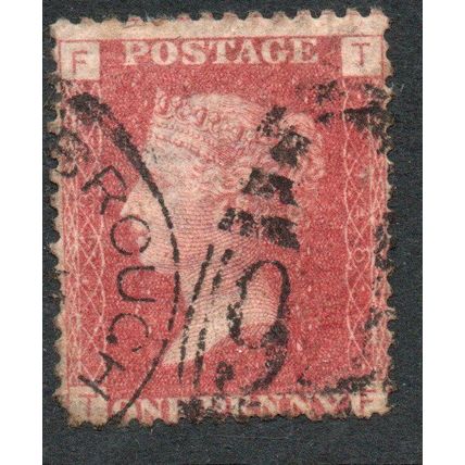 Sg43 1d red plate 148 GOOD -fine used " T F " (REDS)