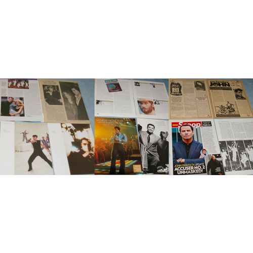 JOHN TRAVOLTA 332x CLIPPINGS 1980s-now + Card + 1x black/white 8x10 Photo