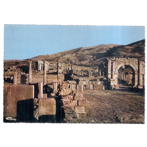 ROMAN RUINS, DJEMILA unused vintage postcard =