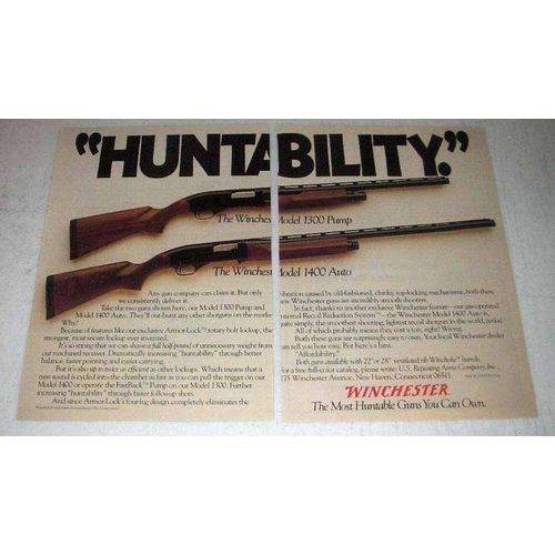 1989 Winchester 1300 Pump and 1400 Auto Shotguns Ad
