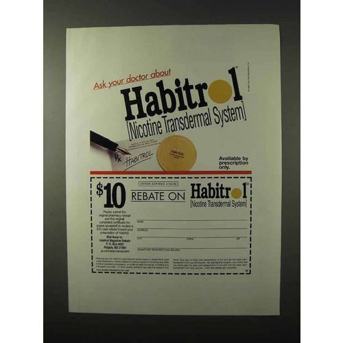 1995 Habitrol Nicotine Transdermal System Ad