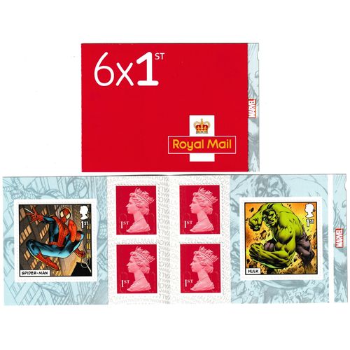 GB 2019 PM65 Marvel - Super Heroes Comics Self Adhesive 1st Class Booklet SBP2u