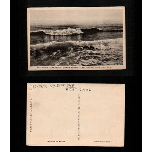 New York Fire Island Long Island Postcard Fire Island Beach opposite Bay S~20