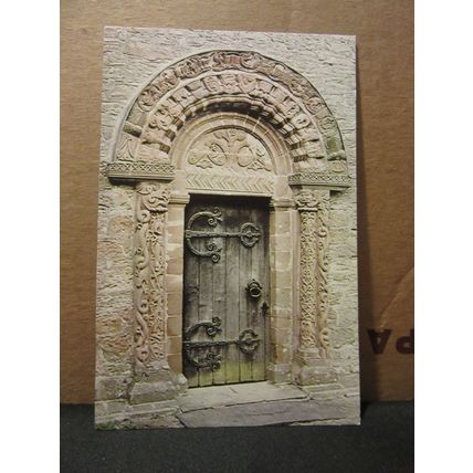 12th C. NORMAN DOOR, KILPECK CHURCH, HEREFORDSHIRE unused vintage postcard =