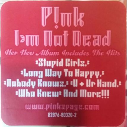 I'M NOT DEAD [Edited] by P!NK / PINK (CD, 2006 - LaFace - USA) BRAND NEW SEALED!