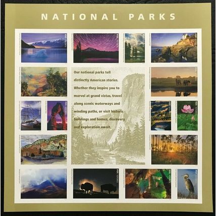 National Parks - First Class Sheet of 16 Current Rate Stamps Scott 5080
