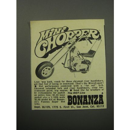 1969 Bonanza Mini Chopper Advertisement