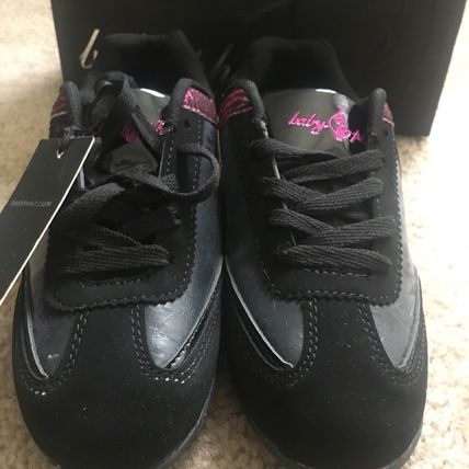 Baby Phat Girls Black Pink Casual Sneakers Shoes Low Top Choose Your Size