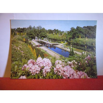 in the spring, ITALIAN GARDEN, COMPTON ACRES, Poole, Dorset. unused postcard =