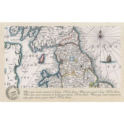 United Kingdom Northern Britain Irish Ireland Sea Map Proverb Postcard
