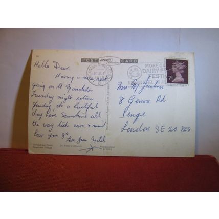 multiview, HEYSHAM, LANCASHIRE used postcard by Dennis 1978 pm =