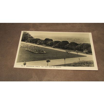 Country Life Postcard - Terrace view, Rockingham Castle - Nr Corby, Northampton