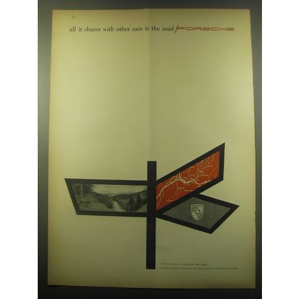 1959 Porsche Cars Advertisement - All it shares with other cars is the road