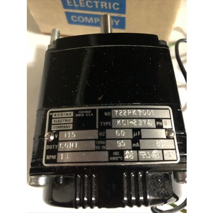NEW BODINE ELECTRIC GEARMOTOR KCI-23T4 ,722PK7001,KC1-23T4,115V,DJ
