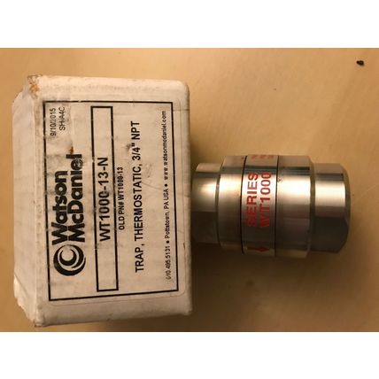 3/4" NPT WATSON MCDANIEL WT1000 SERIES WT1000 THERMO DYNAMIC STEAM PMO 300,AL