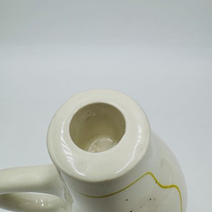 Vintage Oui Rachel Joanis Candle Stick Large Floral Stoneware Candle Holder