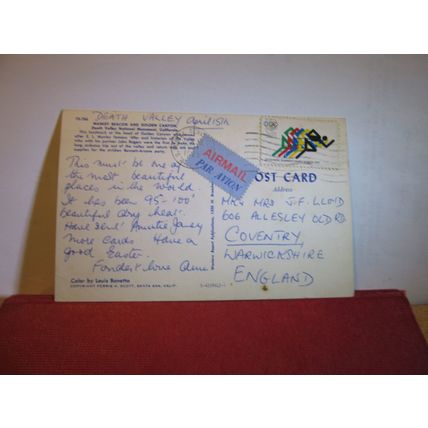 MANLEY BEACON, DEATH VALLEY NATIONAL MONUMENT, CAL. used postcard. 1973 pm =
