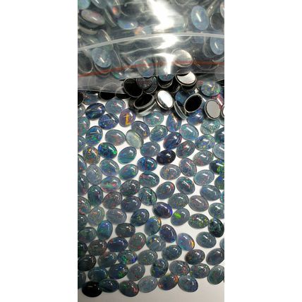 52016 - 300 Opal Triplets 8x6 mm Oval Cut from Natural Central Australian Opal