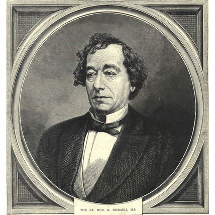 RT. HON. BENJAMIN DISRAELI, M.P. 1872 VICTORIAN ENGRAVING