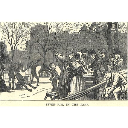 THANKSGIVING DAY - PARISIAN PLAY RABAGAS 1872 VICTORIAN ENGRAVINGS