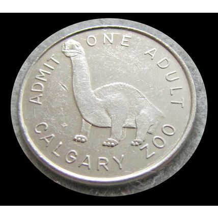 1969 1970s Calgary Alberta Canada Zoo Circulated AB Souvenir Coin Token #84