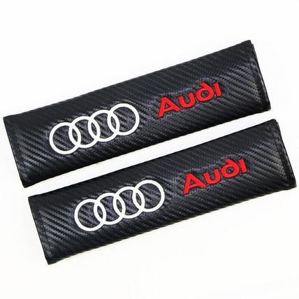 for Audi Seat Belt Cover Safety Shoulder Strap Cushion Pad Harness Carbon Fiber