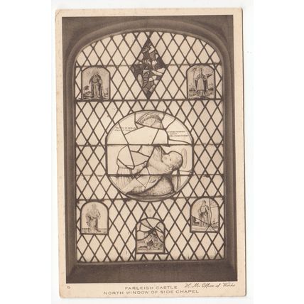 North Window of Side Chapel Farleigh Castle Postcard Somerset