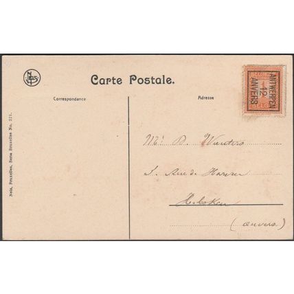 Entrée du Palais de Justice, Bruxelles, 1912 - Nels CPA